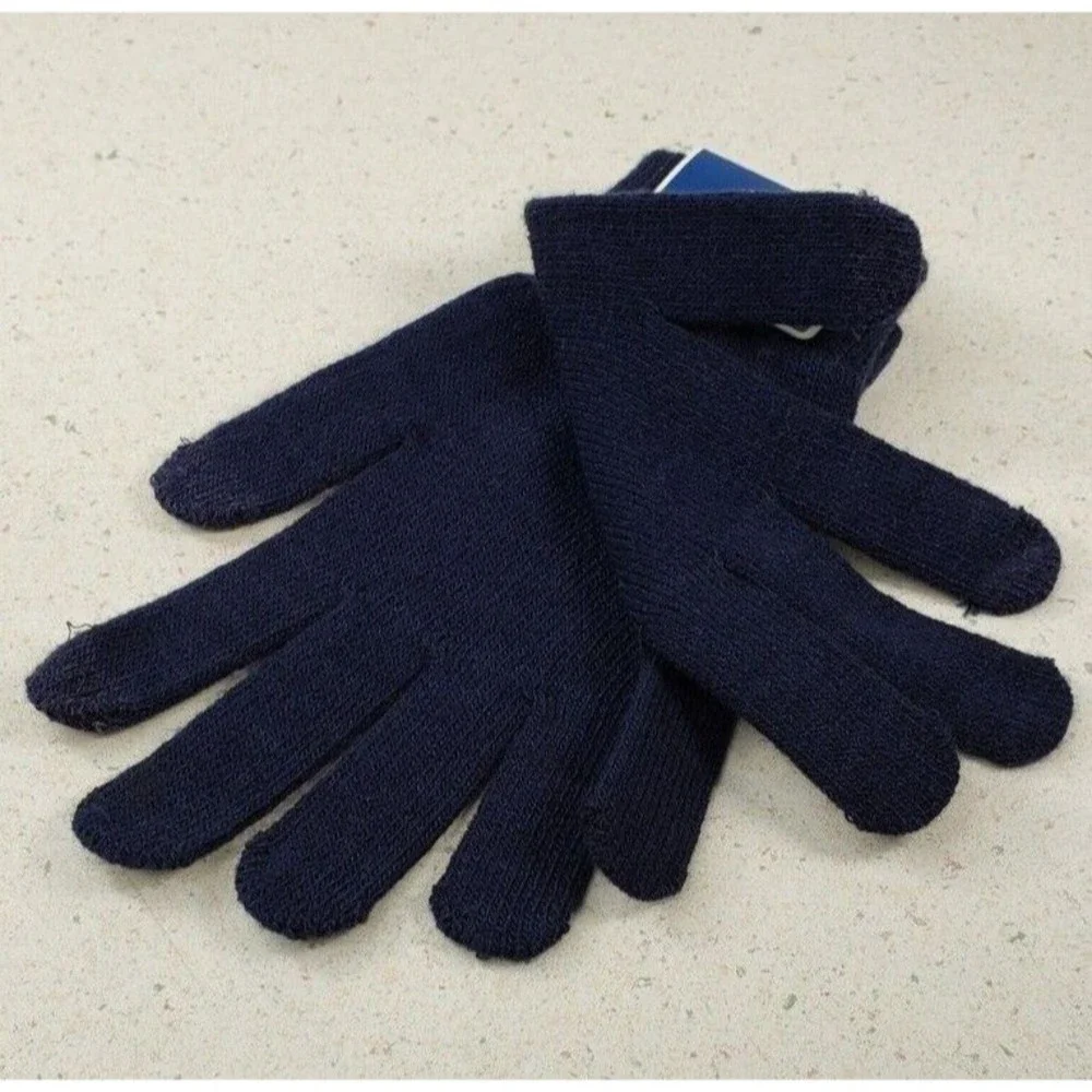 Winter Essentials Unisex One Size Blue Texting Elongated Gloves New